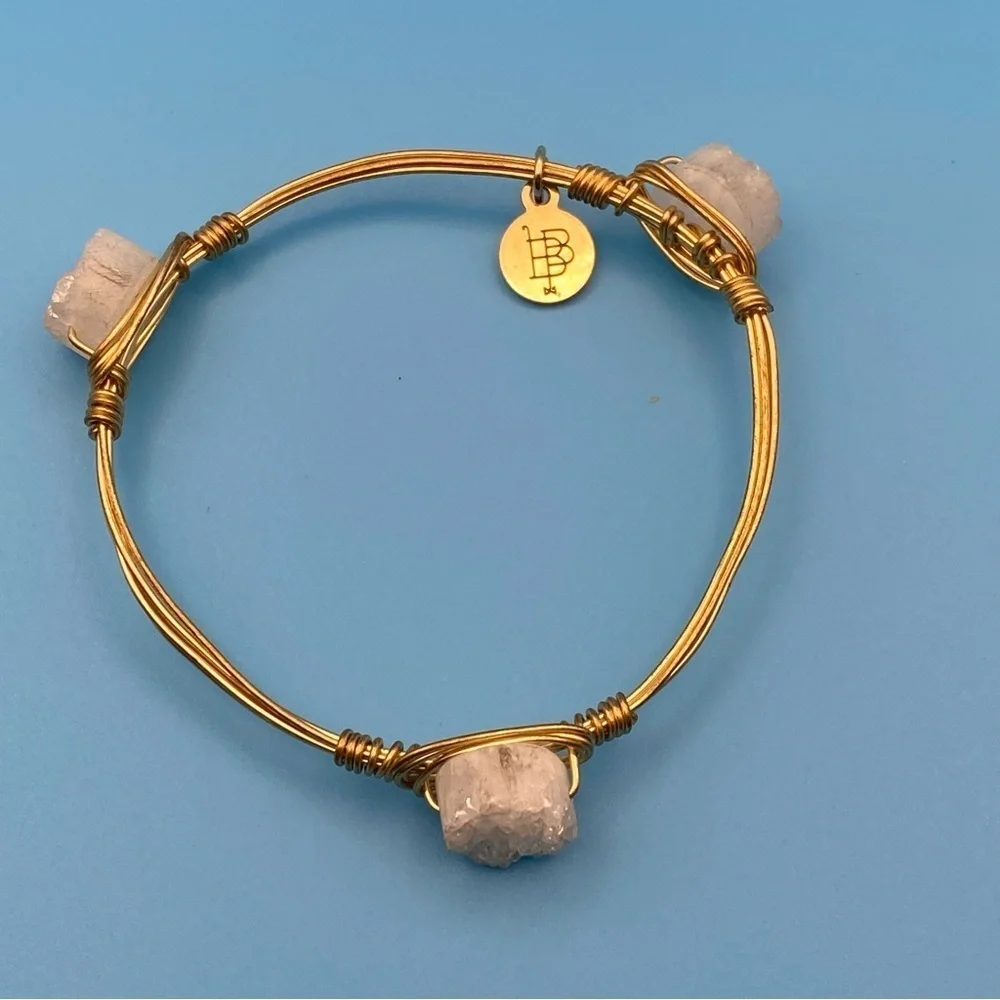 Bourbon and Bowties White Druzy Bangle